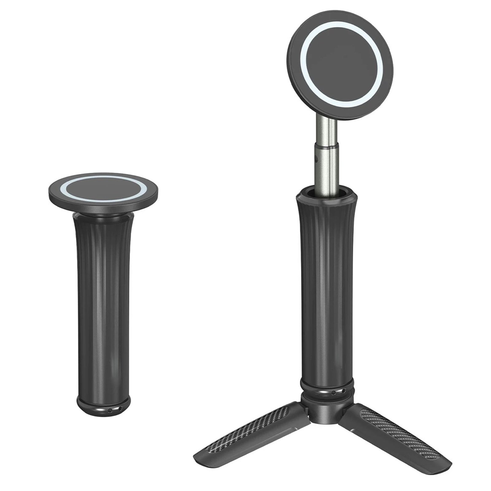 Magnetic Selfie Stick Tripod | 360 Degree Rotatable Phone Holder - White