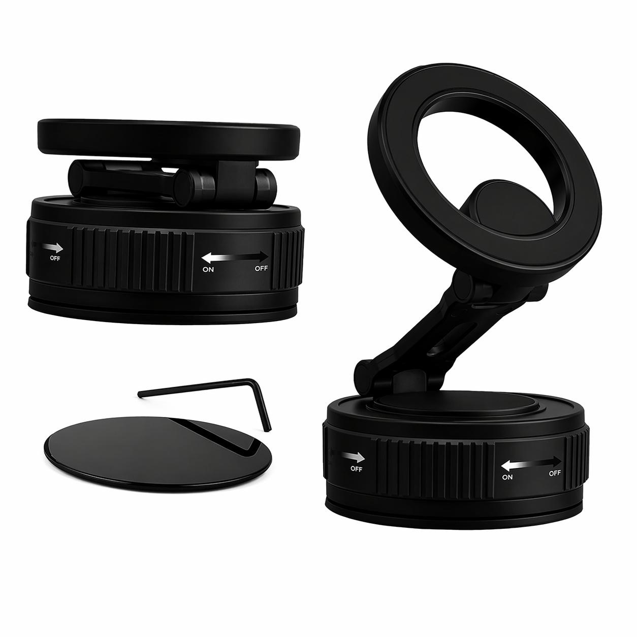 Magnetic Phone Holder | Adjustable Foldable Mount - AstroNova Black