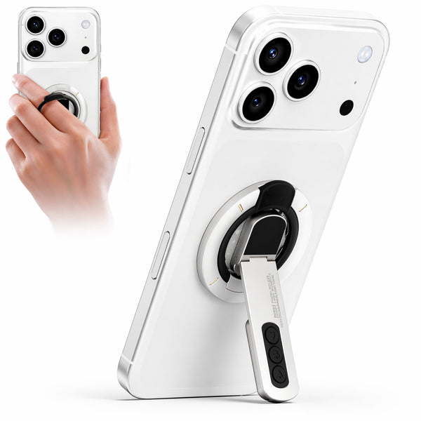 MagSafe Phone Grip & Stand | 3-in-1 Magnetic Ring Holder - Glacier White