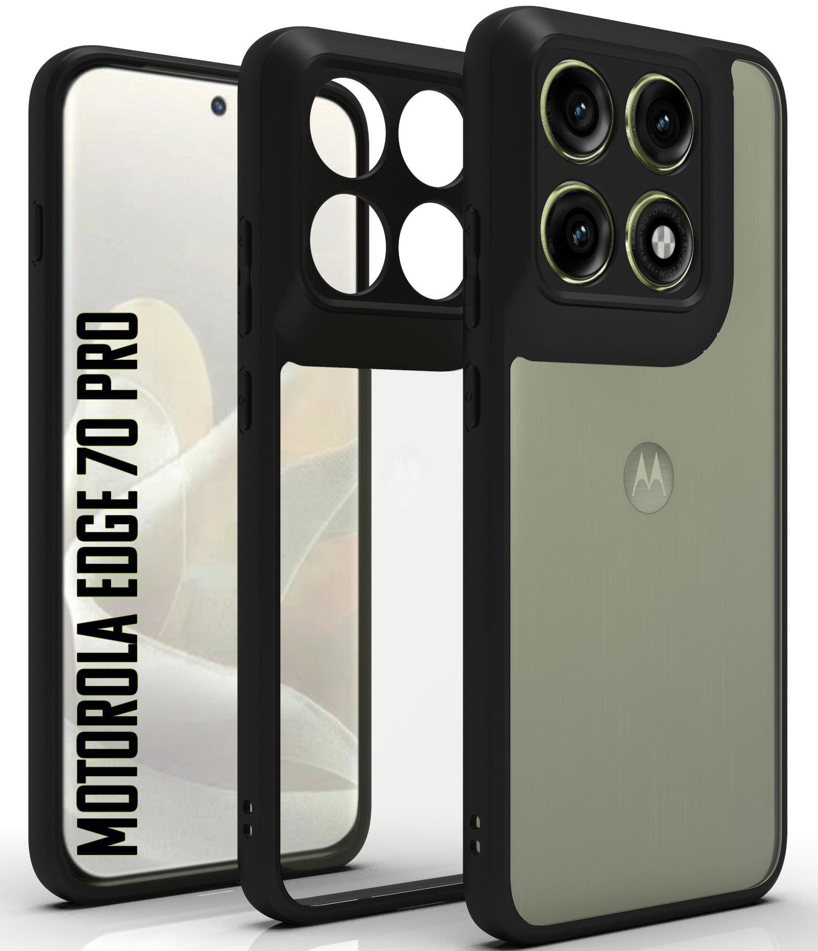 Motorola Edge 70 Pro Back Cover Case | Sleek Hybrid - Clear Black