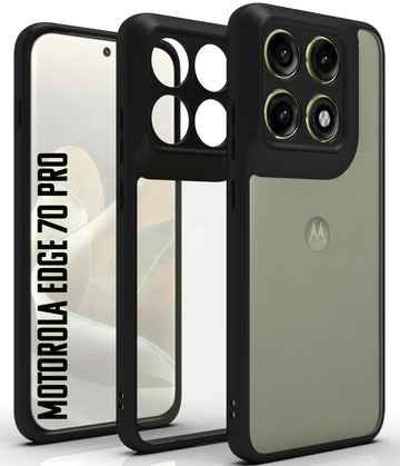 Motorola Edge 70 Pro Back Cover Case | Sleek Hybrid - Clear Black