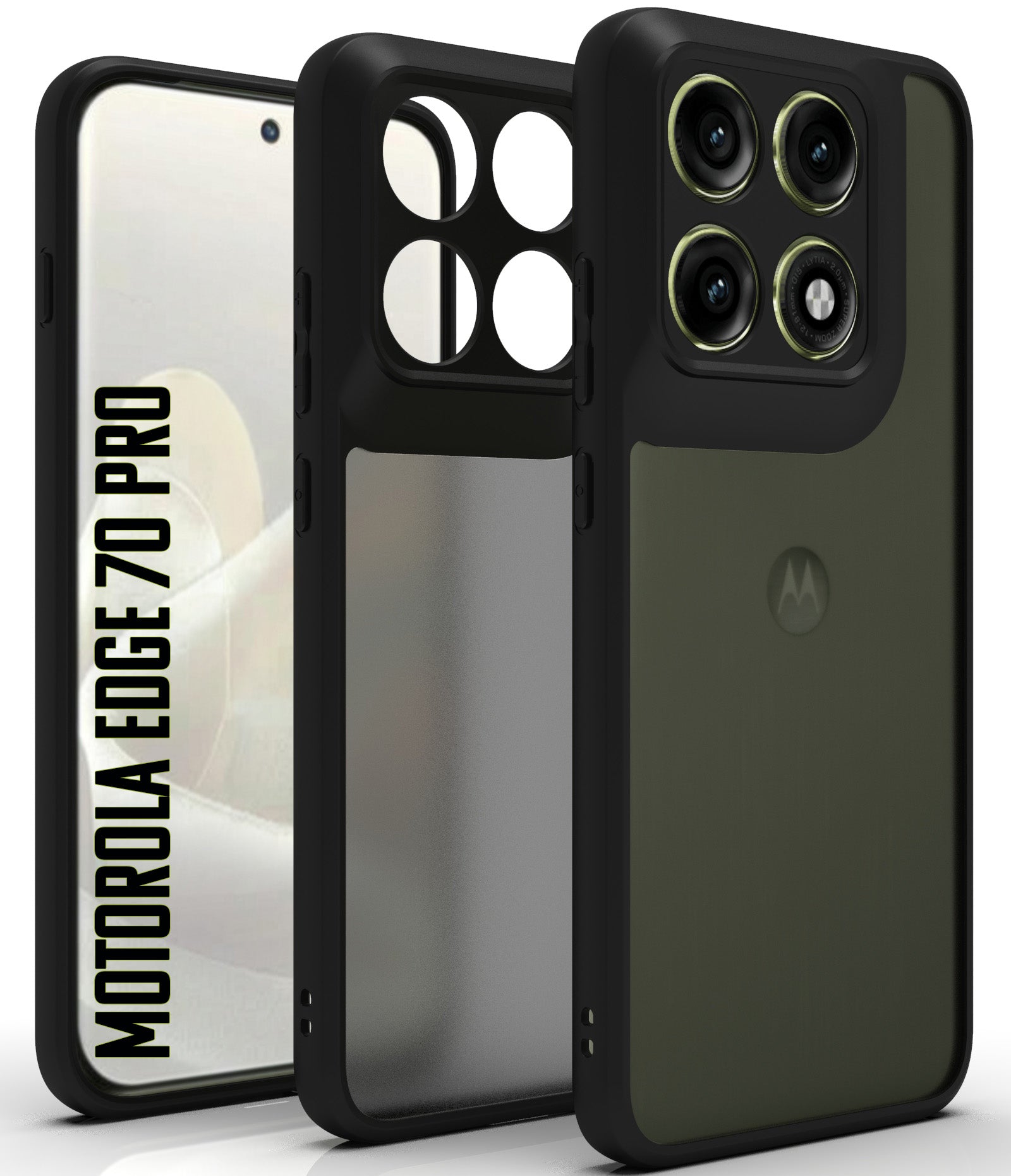 Motorola Edge 70 Pro Back Cover Case | Sleek Hybrid - Matte Black