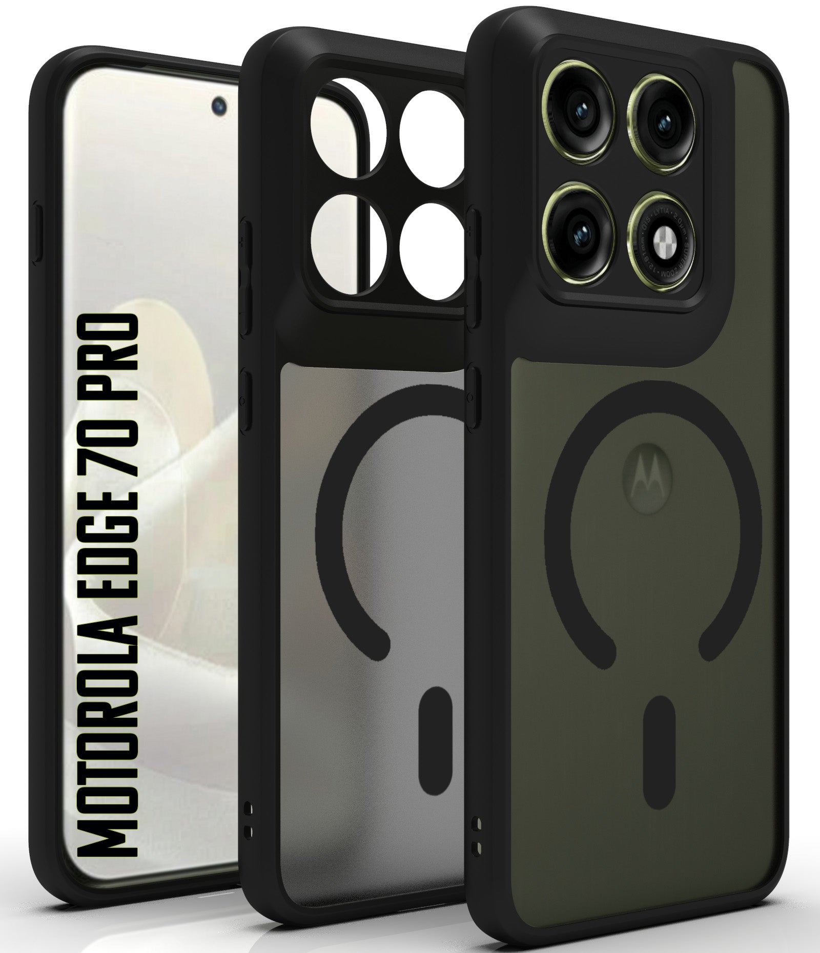 Motorola Edge 70 Pro Back Cover Case | Sleek Hybrid - Matte Black Magnetic