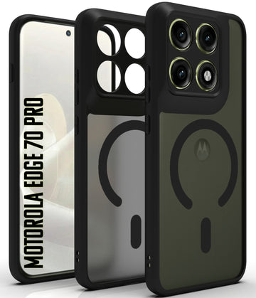 Motorola Edge 70 Pro Back Cover Case | Sleek Hybrid - Matte Black Magnetic