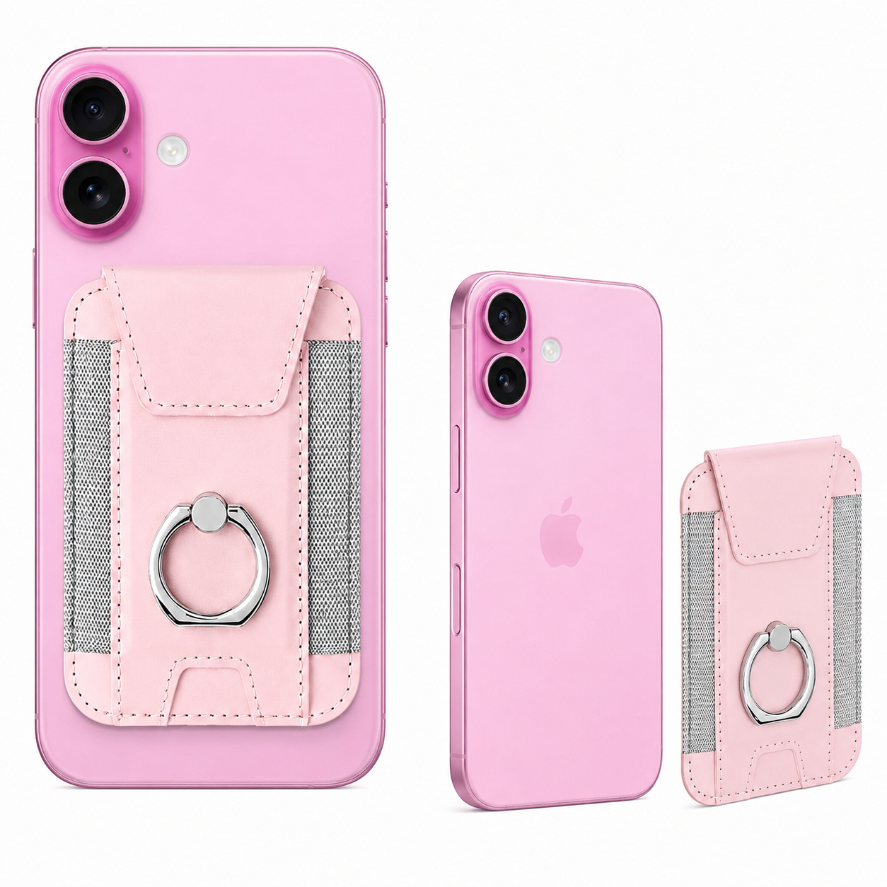 Magnetic Phone Wallet with Grip |  Blush - Pink