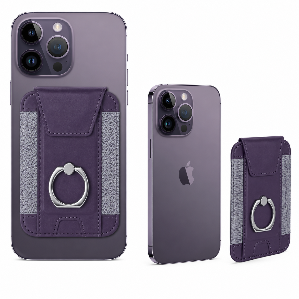 Magnetic Phone Wallet with Grip | Cosmic - Purple