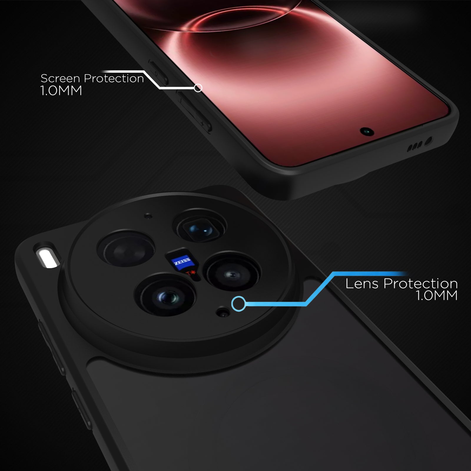 Vivo X300 Ultra Back Cover Case | Sleek Hybrid - Matte Black