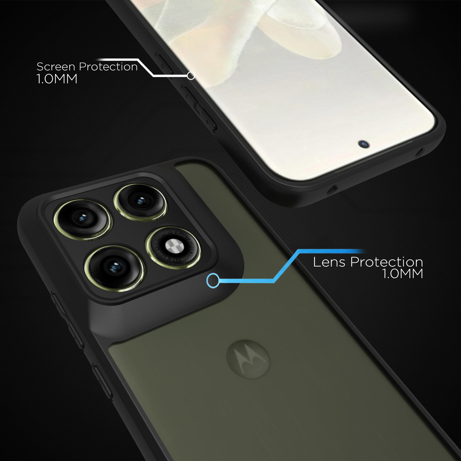 Motorola Edge 70 Pro Back Cover Case | Sleek Hybrid - Matte Black