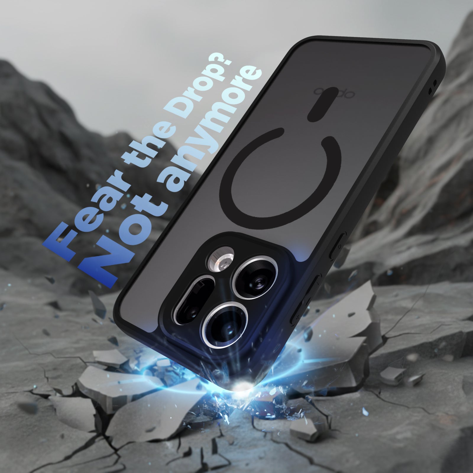 OPPO Find X9 5G Back Cover Case | Sleek Hybrid - Matte Black Magnetic