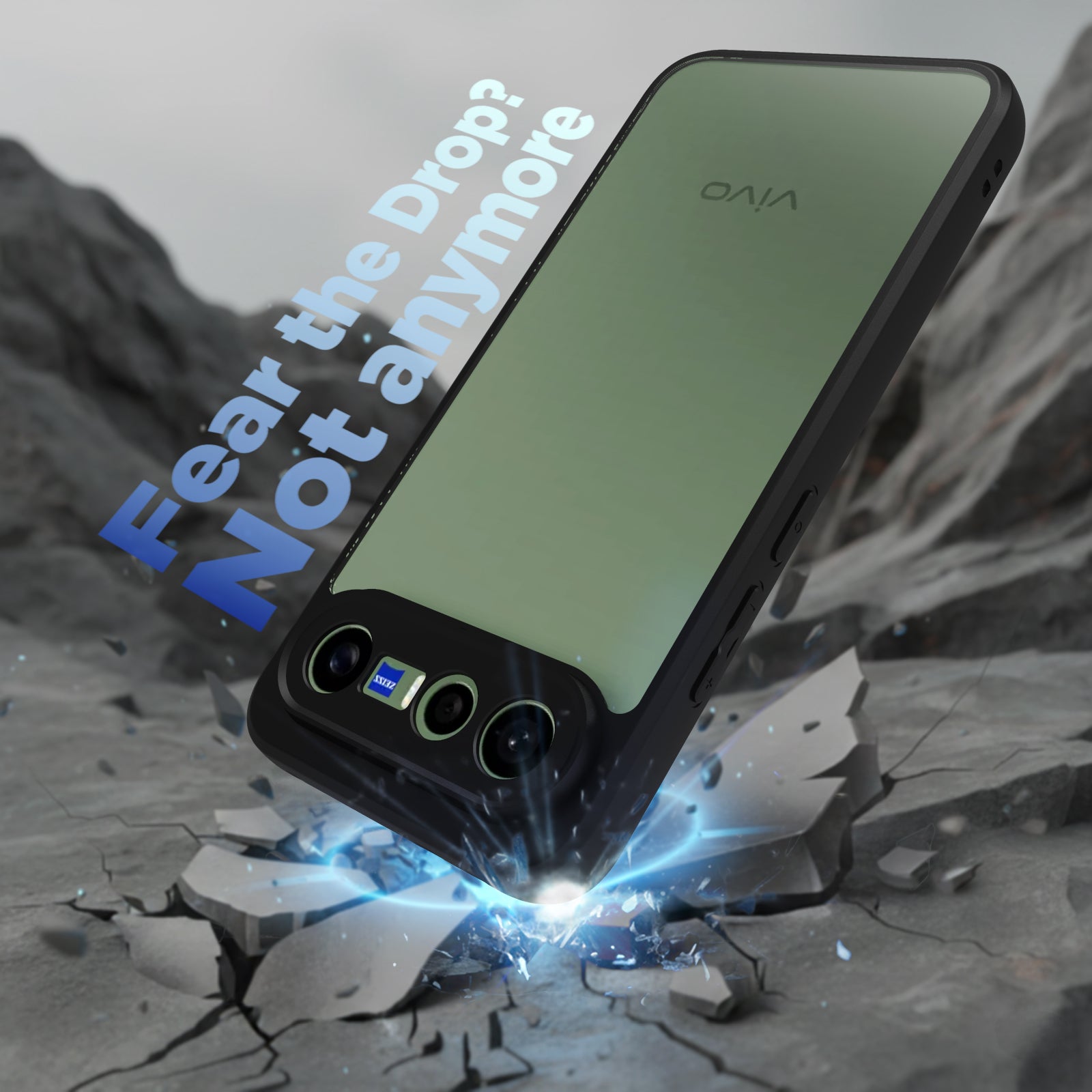Vivo X300 FE Back Cover Case | Sleek Hybrid - Clear Black