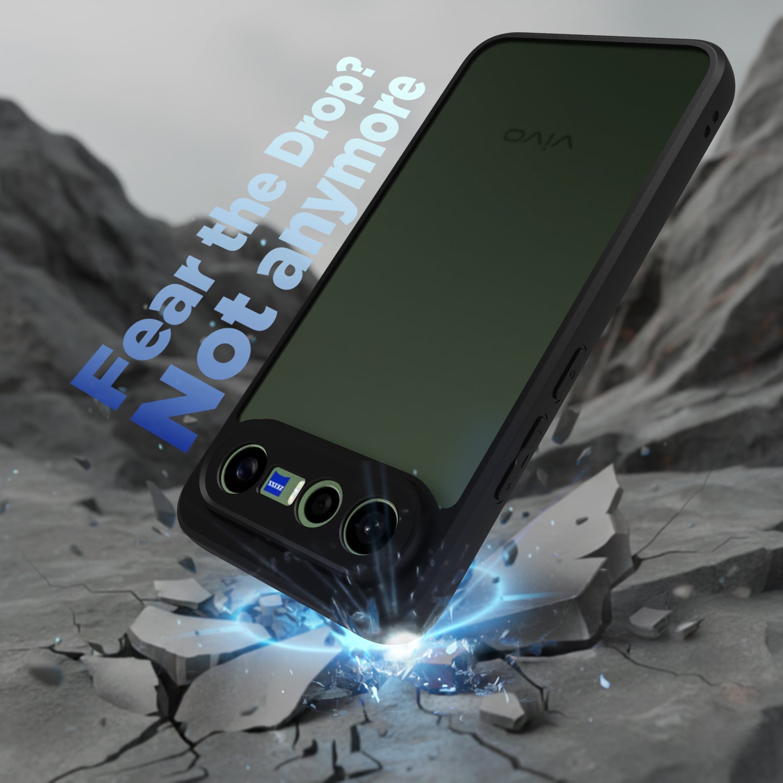 Vivo X300 FE Back Cover Case | Sleek Hybrid - Matte Black