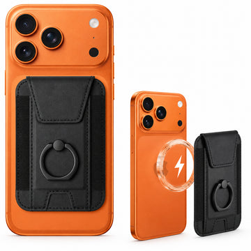 Magnetic Phone Wallet with Grip | Phantom - Black