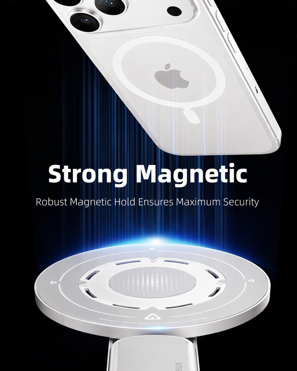 MagSafe Phone Grip & Stand | 3-in-1 Magnetic Ring Holder - Glacier White