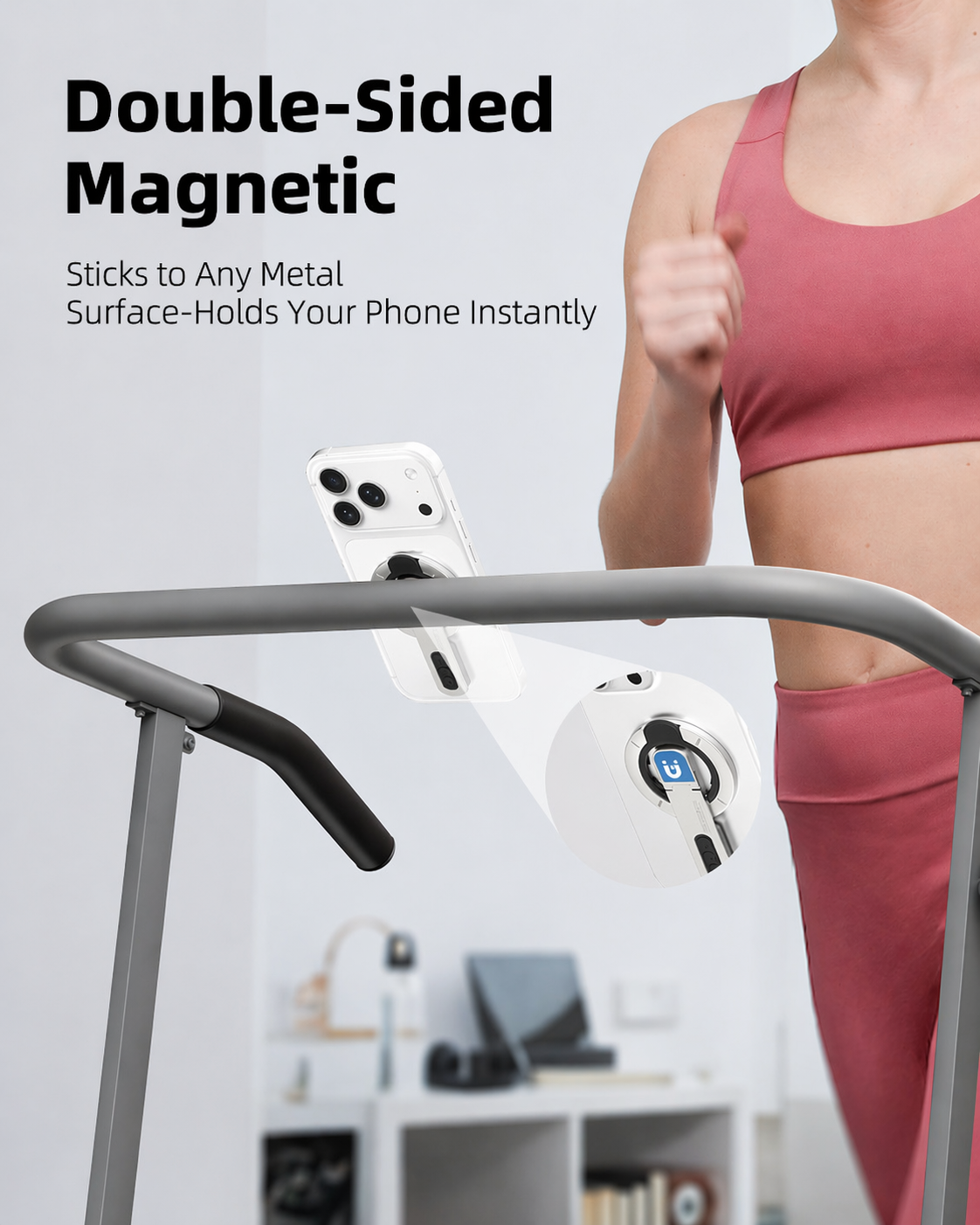 MagSafe Phone Grip & Stand | 3-in-1 Magnetic Ring Holder - Glacier White