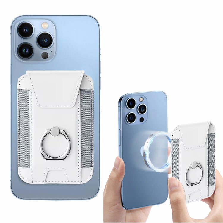 Phone Wallet with Grip |  Arctic - White