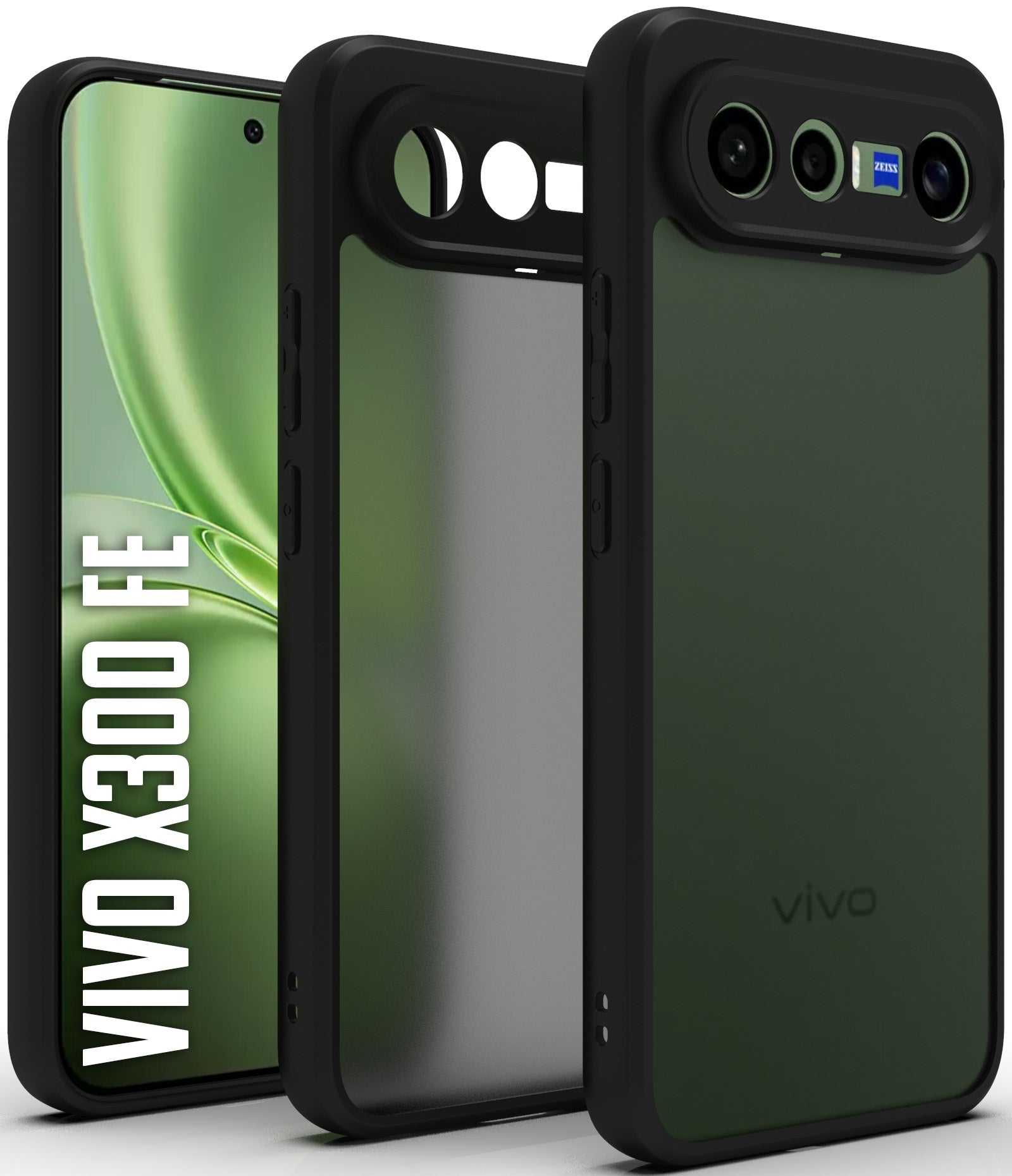 Vivo X300 FE Back Cover Case | Sleek Hybrid - Matte Black