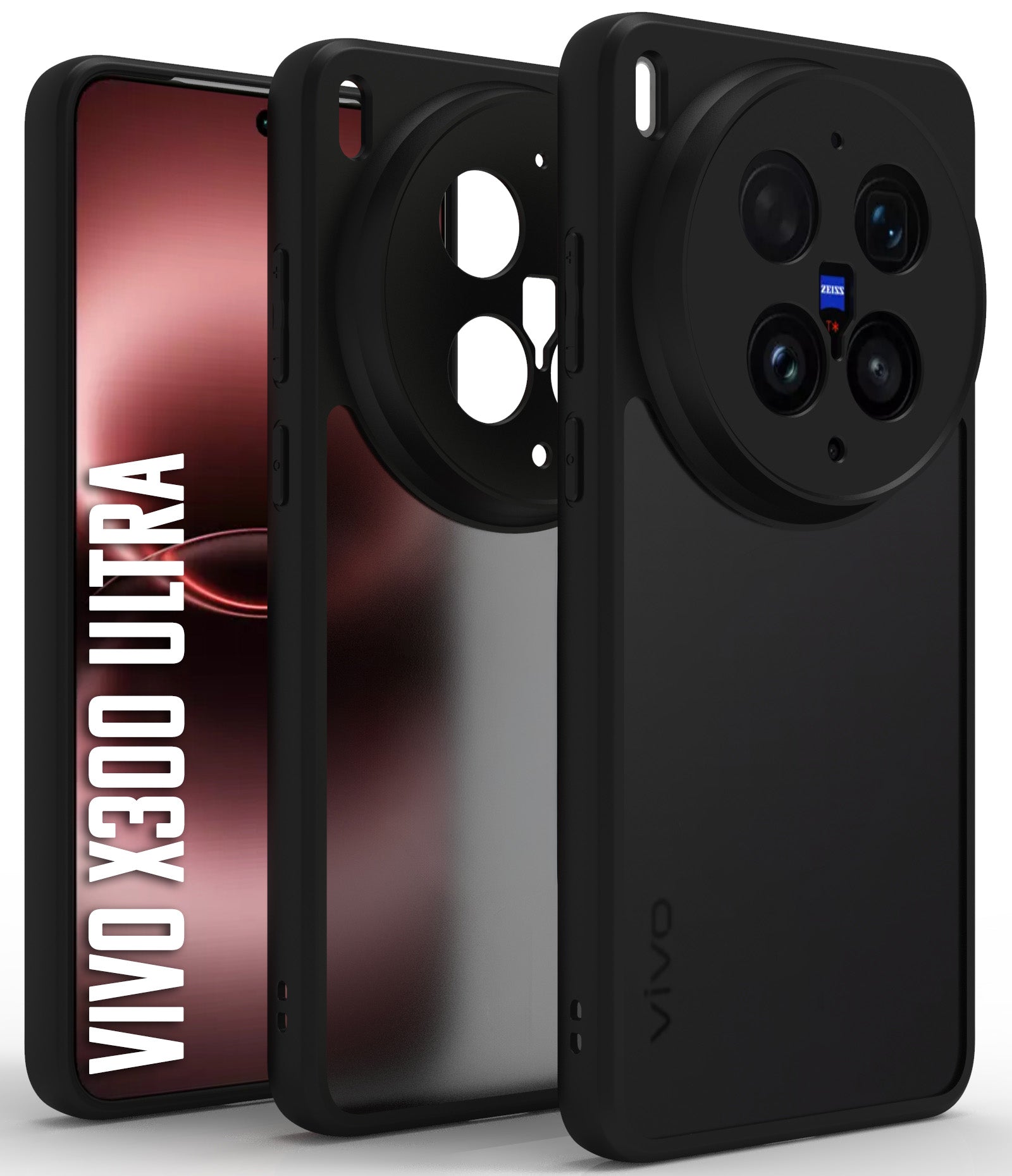 Vivo X300 Ultra Back Cover Case | Sleek Hybrid - Matte Black